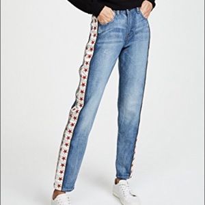 Maison Scotch embroidered star stripe jeans